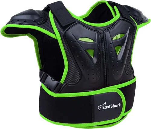 Miniatura 5 de Seahouse Chaleco de armadura de motocicleta para niños, protector de espalda, chaqueta blindada de carreras de calle para hombre+1 bandana al azar