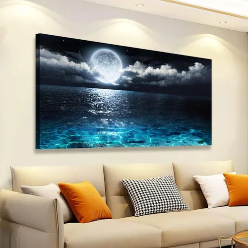Miniatura 28 de Arte de pared de paisaje, impresiones en lienzo de paisajes naturales, decoración del hogar, bosque verde, pintura de árboles para sala de estar