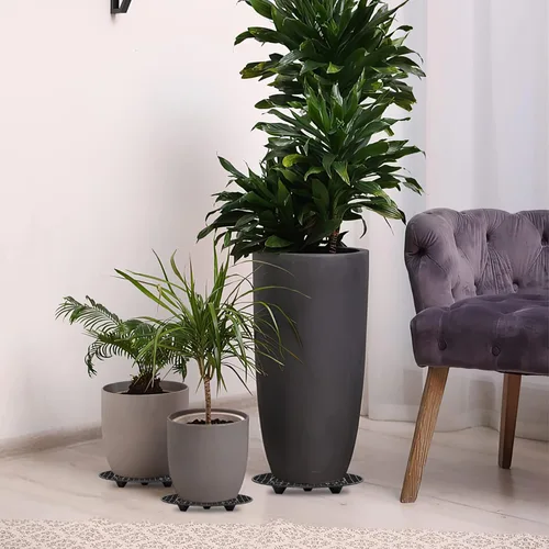 Miniatura 6 de 8 piezas de soportes para plantas para interiores y exteriores, elevador de maceta a nivel de planta, soporte elevador para plantas de 2 tamaños