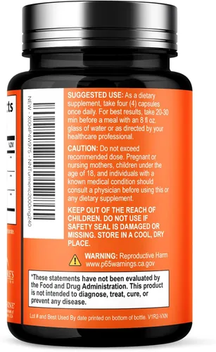 Miniatura 8 de Suplemento de curcumina de cúrcuma de 2000 mg, apoyo articular e inmunológico de la naturaleza, pimienta negra orgánica tumérica y bioperina