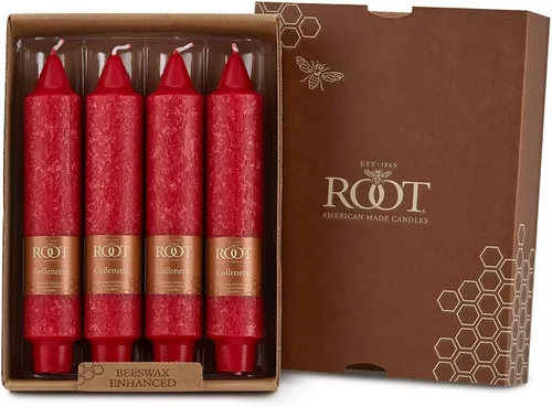 Miniatura 36 de Root Candles Velas de Cena Sin Aroma Juego de Velas en Caja de Mezcla Premium de Cera de Abeja, 9 Pulgadas, Rosa Polvoriento, 4 Unidades Rosa