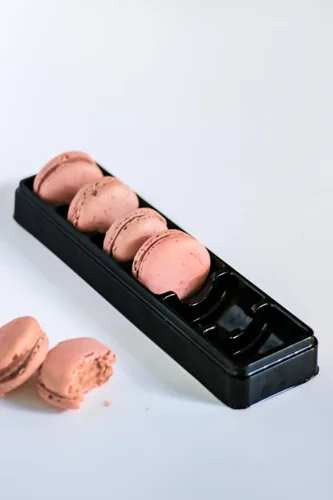 Miniatura 3 de Vend Exchange - Recipientes de plástico transparente para macarrones, se adapta a 6 macarons (paquete de 15)