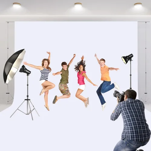 Miniatura 3 de Aimosen Telón de fondo blanco de 10 x 10 pies para fotografía, cortinas de fondo grandes y puras para fotos, telones de fondo de alta densidad