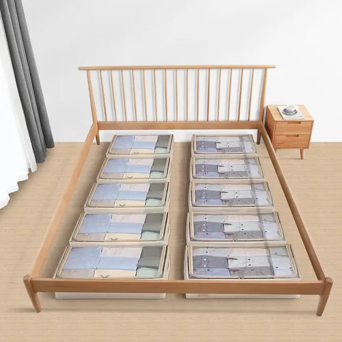 Miniatura 7 de Contenedores de almacenamiento para debajo de la cama, caja de almacenamiento de tela Oxford, contenedor resistente para debajo de la cama