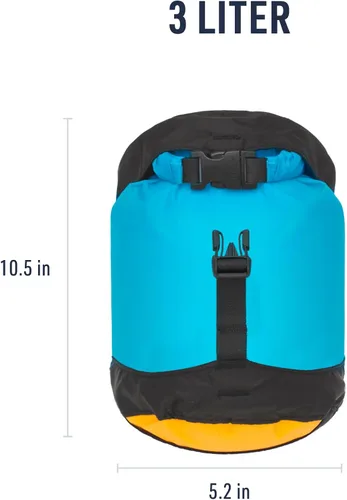 Miniatura 5 de Sea to Summit eVac Bolsa seca de compresión ultraligera, almacenamiento en seco impermeable, 3 litros, azul atolón