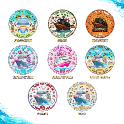 Miniatura 5 de Imán grande personalizado para puerta de crucero, texto personalizado, nombre, año, viaje, crucero, impermeable, magnético para cabaña
