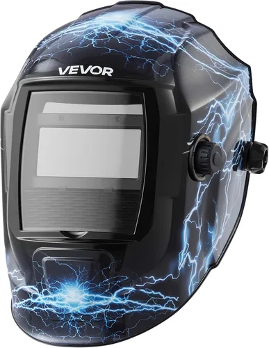 VEVOR Casco de Soldadura de Oscurecimiento Automático, 3.66" x 1.69" Capucha de Soldadura de Color Verdadero, Máscara de Soldador con Energía Solar