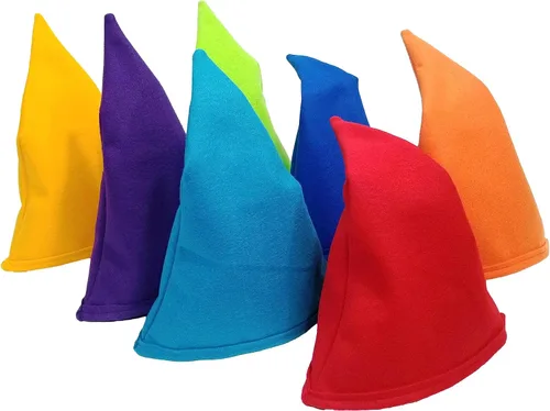 Miniatura 3 de Sombreros de disfraz de enano/gnomo, elige tu color, (blanco nieve y los siete enanitos), se adapta a niños a adultos (azul)