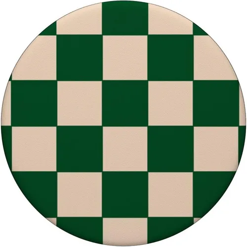 Miniatura 3 de PopSockets PopGrip intercambiables de tablero de ajedrez verde crema blanco