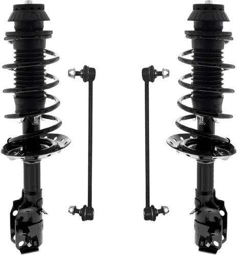 Miniatura 60 de Detroit Axle - Puntales delanteros con resorte helicoidal + enlaces de extremo de barras estabilizadoras de repuesto para Ford Flex Lincoln MKT