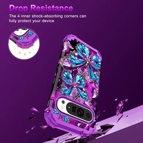 Miniatura 6 de Rancase Funda para Google Pixel 10 Pro XL 2025, brilla en la oscuridad de tres capas [protección de grado militar] resistente a prueba de golpes