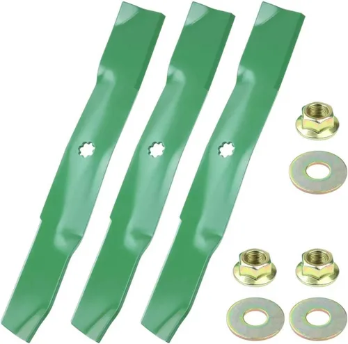 Miniatura 15 de Paquete de 3 cuchillas de cortacésped 115-5059-03 con pernos de hoja para Toro MX5000 MX5025 MX5050 MX5060 SW5000 Reemplazo Toro Timecutter 50