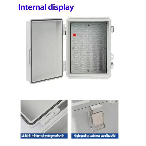 Miniatura 5 de Caja de conexiones eléctrica al aire libre 12x8x5.2 pulgadas impermeable proyecto recinto IP66 caja de plástico