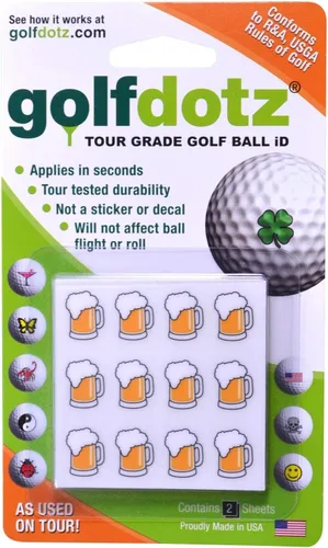 Miniatura 3 de Golfdotz - USGA Rule Conforming Golf Ball Markers, Golf Ball Stickers for Marking Balls, No More Smearing from Stamps, Gifts for Golfers, Dads, and