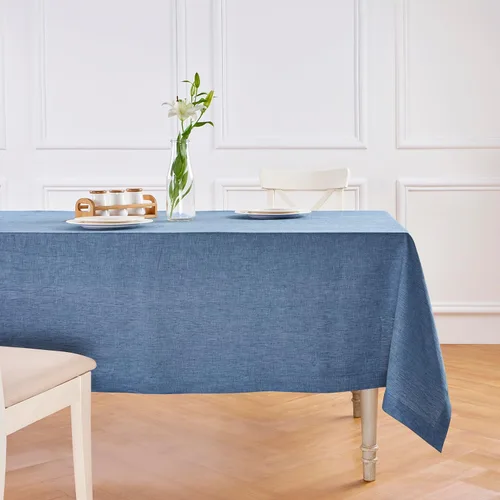 Miniatura 43 de Solino Home - Mantel de lino azul rey de 52 x 52 pulgadas - 100% lino puro cuadrado - Athena, mantel lavable a máquina para Navidad, Año Nuevo