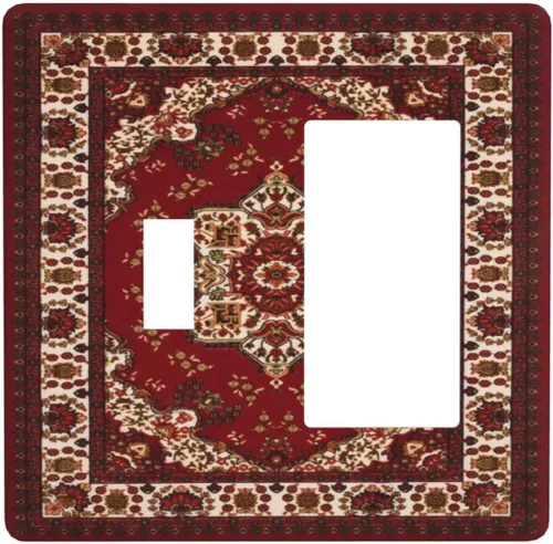 Miniatura 116 de Cubierta de Interruptor de Palanca Única de Asta de Venado de Madera de Estilo Rústico de Granja Placa Decorativa de Pared de 1 Banda Placa Frontal