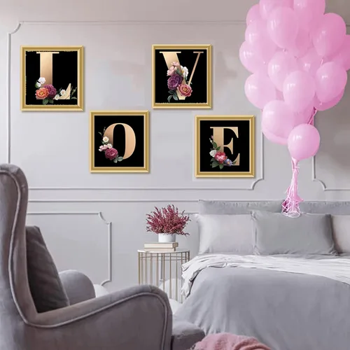 Miniatura 3 de JATOK Kits de pintura de diamantes del alfabeto para adultos, niños principiantes, arte de diamantes 5D, taladro redondo completo, arte de gema