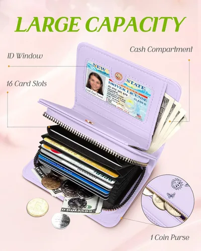 Miniatura 3 de Bistup Cartera de órgano, 2-mariposa púrpura, Mujer