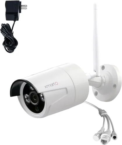xmartO WB2024-W 2K 3MP WiFi 6 Cámara de seguridad, lente de 0.142 in, doble banda 2.4G/5GHz, WiFi adicional 6 NVR, micrófono incorporado, IP66
