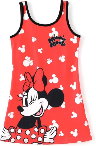 Miniatura 19 de Disney Stitch Princess Frozen Elsa Minnie Mouse - Vestido sin mangas para niñas, vestido acampanado para verano, playa, 2-9 años