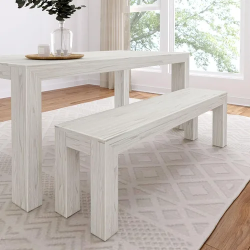 Miniatura 25 de Plank+Beam Mesa de comedor de 48 pulgadas, mesa de cocina de madera maciza de 48 pulgadas, mesa de comedor rectangular para comedor, oficina