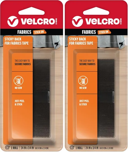 Miniatura 8 de Cinta adhesiva para tejidos de la marca Velcro Brand, sin necesidad de costura, Negro