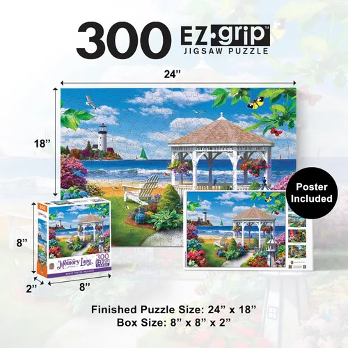 Miniatura 2 de Masterpieces Rompecabezas EZ Grip de 300 piezas, vista al mar, 18 x 24 pulgadas