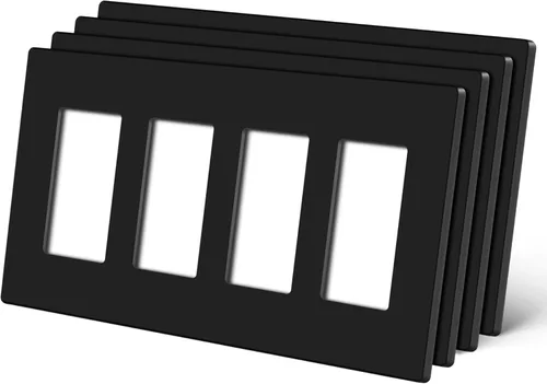 Miniatura 24 de CML - Placa de pared decorativa sin tornillos de 3 segmentos, paquete de 2 cubiertas para interruptores de luz, cubierta de receptáculo de toma