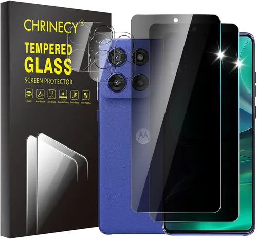 Miniatura 9 de Paquete de 4 protectores de pantalla de privacidad para Motorola Moto G Stylus 5G (2021) con 2 protectores de lente de cámara, dureza 9H, antiespía