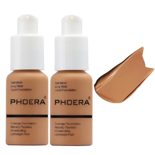 Miniatura 23 de PHOERA Foundation, Base Líquida Mate Suave Impecable 24 HR Control de Aceite Corrector Foundation Maquillaje. (1 Pza-102- Nude)