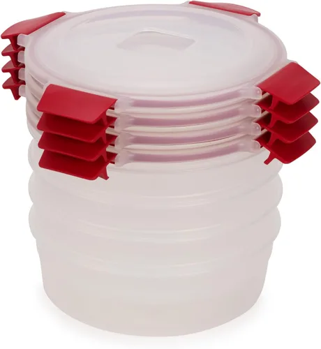 Miniatura 11 de Joseph Joseph Nest Lock Juego de recipientes de plástico para almacenar alimentos sin BPA, con tapas con cierre hermético a prueba de fugas, 10