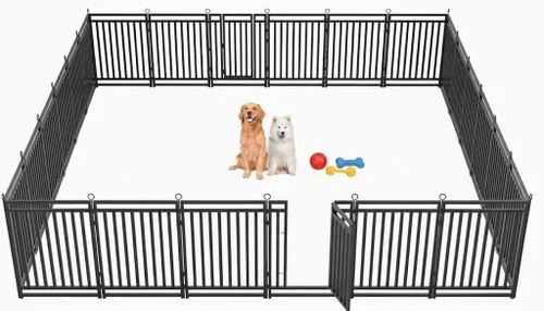 Miniatura 21 de Valla para perros para exteriores e interiores, 40 pulgadas de altura, 16 paneles de corral para perros grandes, medianos y pequeños, corral