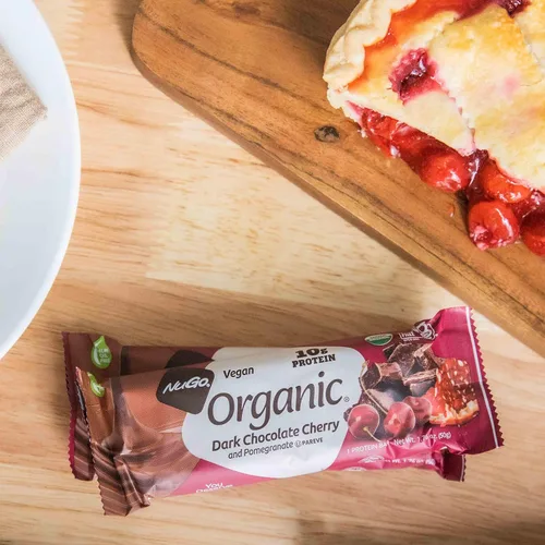Miniatura 2 de Nugo Granada de chocolate negro orgánico, 0.35 onzas de proteína vegana, sin gluten, 24