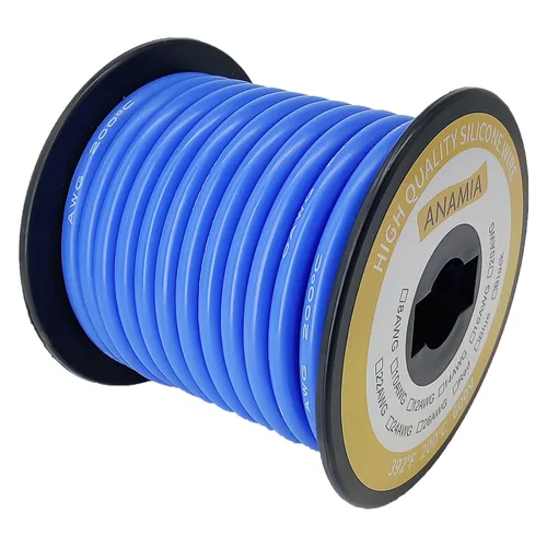 Miniatura 24 de ANAMIA - Alambre de silicona flexible de calibre 6, 6 AWG, conductor de cobre estañado de 3200 * 0.08mm, trenzado de alta temperatura para batería