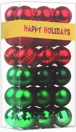 Miniatura 89 de Bolas de Navidad Grandes de 3.2" en Azul Bebé - Adornos para Árbol de Navidad, Bolas Colgantes Inastillables para Cumpleaños, Halloween, Boda