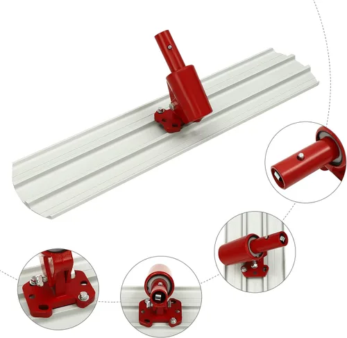 Miniatura 4 de Bull Herramientas de flotador de hormigón 35 x 8 "Red Round End Titanio-magnesio Aleación Hand Float Machine Concrete Cement Surface Smoothing Tool