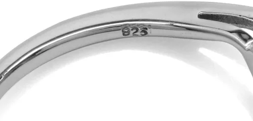 Miniatura 4 de Silvershake Anillo de compromiso de plata de ley 925 chapada en oro blanco con topacio azul genuino de 1,52 quilates
