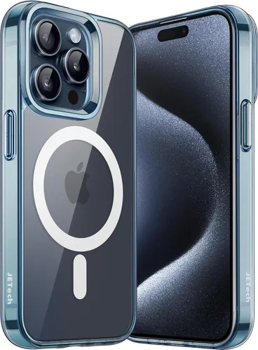 Miniatura 7 de JETech Funda magnética para iPhone 15 de 6.1 pulgadas, compatible con MagSafe, carga inalámbrica, a prueba de golpes, con parte trasera transparente
