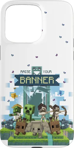 Miniatura 31 de Minecraft Legends Raise Your Banner Mobs Group Shot - Carcasa para iPhone 17