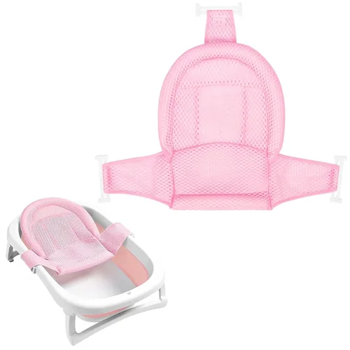 Miniatura 23 de Colorlife Asiento de Baño para Bebé con Malla de Apoyo, Asiento de Baño para Bebé, Ajustable, Cómodo, Antideslizante, Malla de Ducha de Cinco Puntos