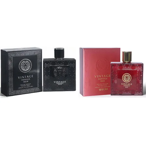 Miniatura 33 de Set de regalo de perfume para hombre, EDP, paquete de 2 (3.4 oz / 3.4 fl oz cada uno), Amazing Code Gold, AQUA DE EP BLUE, ámbar picante y azul