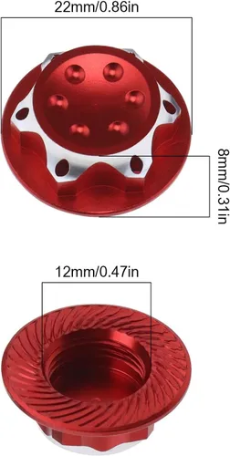 Miniatura 4 de 4 piezas de tuerca hexagonal para automóvil RC de 0.669 in, cubierta antipolvo, repuesto para automóvil RC de 1/8, camión todoterreno RC compatible
