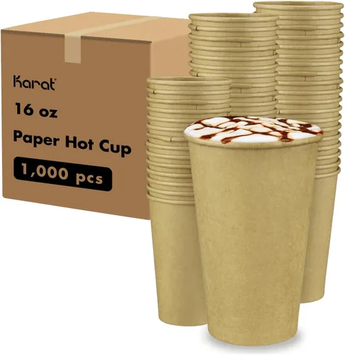 Miniatura 35 de Karat Taza de papel para café expreso de 4 oz, 1000 unidades, taza desechable para enjuague bucal, para bebidas calientes y frías, blanca (C-K504W)