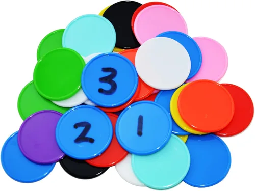Miniatura 6 de Smartdealspro Fichas de póquer de plástico opaco de 1 1/2 pulgadas, 1.457 in, 10 colores, contadores de discos con caja para juegos de cartas