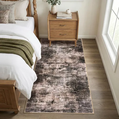 Miniatura 713 de IOHOUZE Alfombra abstracta lavable de 3 x 12 pies para pasillos, antideslizante para cocina, camino de entrada de lana sintética para interiores