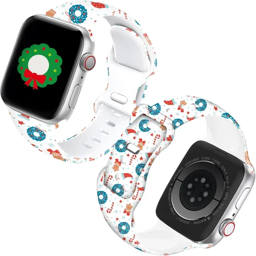 Miniatura 12 de Correa de reloj de Navidad para Halloween, compatible con Apple Watch de 1.496 in 1.575 in 1.614 in 1.654 in 1.732 in 1.772 in 1.929 in para mujer
