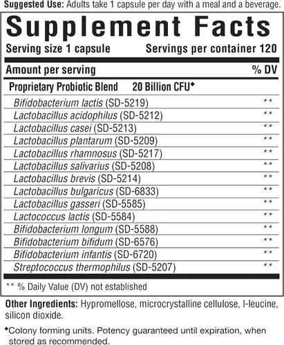 Miniatura 2 de Innate Response Formulas Flora 20-14 Ultra Strength, probióticos para la salud digestiva, probióticos para mujeres y hombres, 20 mil millones