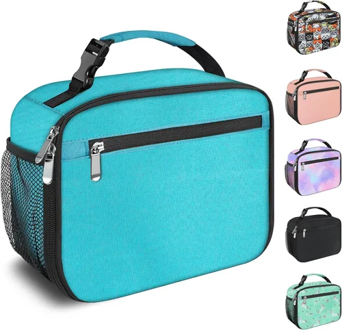 Miniatura 13 de Lonchera para niños y niñas, bolsa de almuerzo aislada duradera, lonchera para niños, bolsa de almuerzo para la escuela, azul oscuro