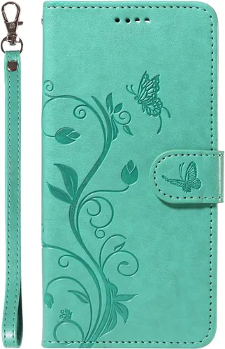 Miniatura 41 de Funda para Motorola Moto E22/E22i, piel sintética, con tarjetero y correa para la muñeca, a prueba de golpes, funda magnética para Motorola Moto Rojo