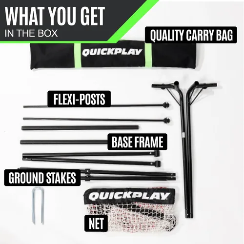 Miniatura 8 de QuickPlay Red de rebote Spot Target para fútbol Red de rebote resistente al clima con bolsa de transporte Ideal para práctica de pases
